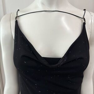 Y2K Style Black Slip Dress